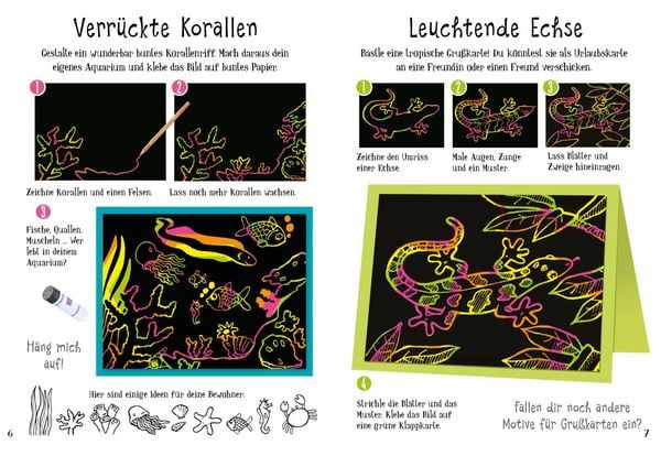 Produktbild: Kratzbilder f&uuml;r Kinder: Kreative Kratzkunst: Neon