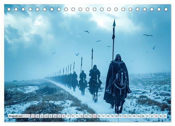 Produktbild: Germanische Mythen &ndash; Die Nibelungensage (Tischkalender 2027 DIN A5 quer), CALVENDO Monatskalender