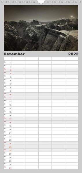 Produktbild: Drei Zinnen - S&uuml;dtirols Wahrzeichen - Familienplaner hoch (Wandkalender 2022 , 21 cm x 45 cm, hoch)