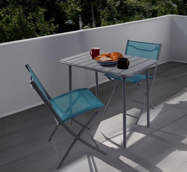 Produktbild: 3 tlg. Bistroset Balkonset Gartenset Metall Sumila