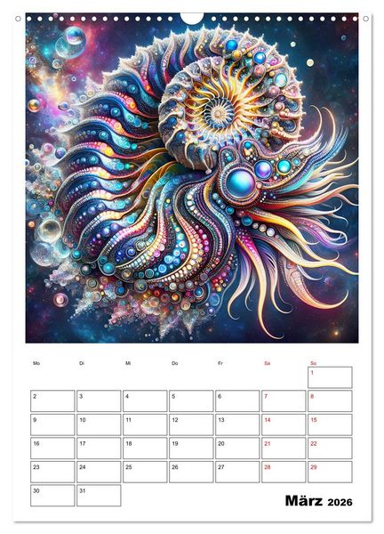 Produktbild: Mystische Nautilus (Wandkalender 2026 DIN A3 hoch), CALVENDO Monatskalender