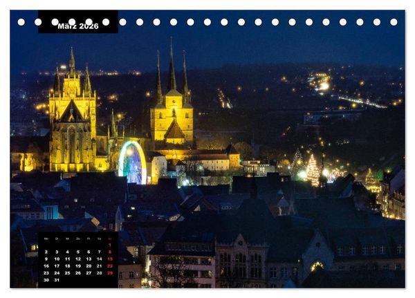 Produktbild: City Lights - Lichter der Nacht (Tischkalender 2026 DIN A5 quer), CALVENDO Monatskalender