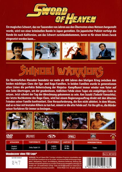 Produktbild: Shinobi Warriors & Sword of Heaven - Limited Edition auf 500 St&uuml;ck