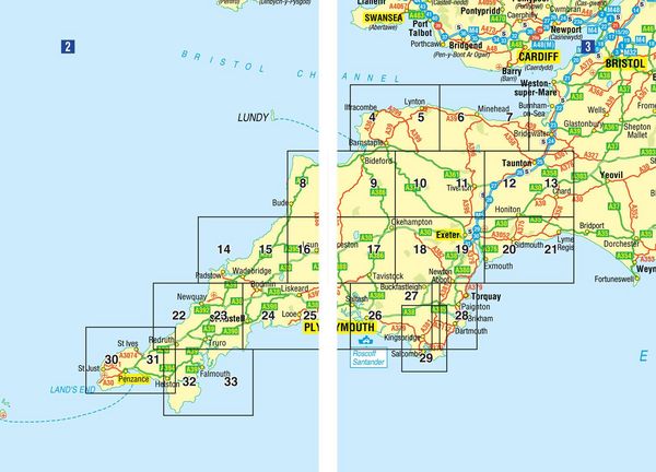 Produktbild: SOUTH WEST ENGLAND A-Z RD PB