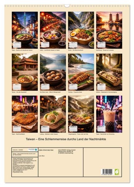 Produktbild: Taiwan &ndash; Eine Schlemmerreise durchs Land der Nachtm&auml;rkte (Wandkalender 2027 DIN A2 hoch), CALVENDO Monatskalender