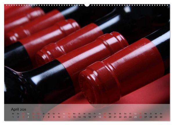Produktbild: Wein schmeckt fein (Wandkalender 2026 DIN A2 quer), CALVENDO Monatskalender