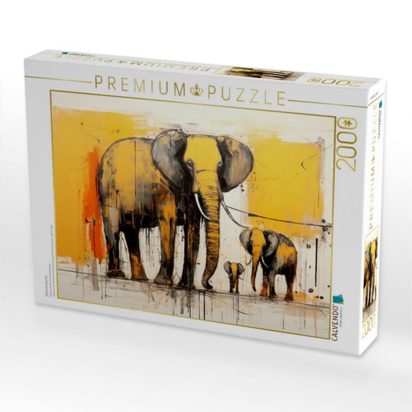 Produktbild: CALVENDO Puzzle Elefantenfamilie | 2000 Teile Lege-Gr&ouml;&szlig;e 90x67cm Foto-Puzzle f&uuml;r gl&uuml;ckliche Stunden