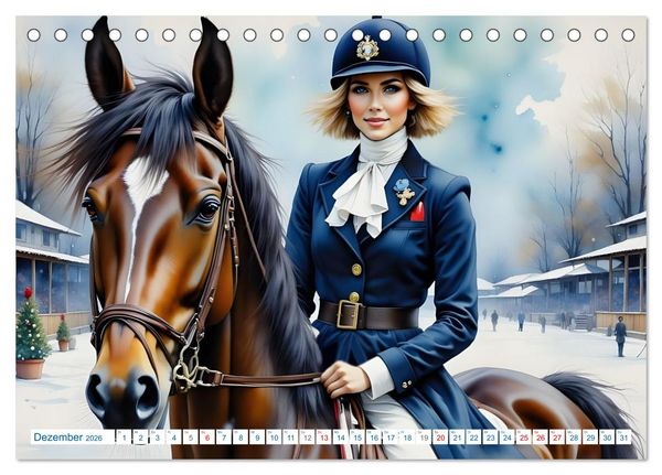 Produktbild: K&ouml;niginnen der Reitkunst (Tischkalender 2026 DIN A5 quer), CALVENDO Monatskalender