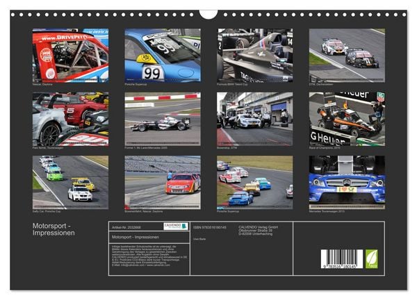 Produktbild: Motorsport - Impressionen (Wandkalender 2026 DIN A3 quer), CALVENDO Monatskalender