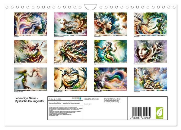 Produktbild: Lebendige Natur - Mystische Baumgeister (Wandkalender 2026 DIN A4 quer), CALVENDO Monatskalender