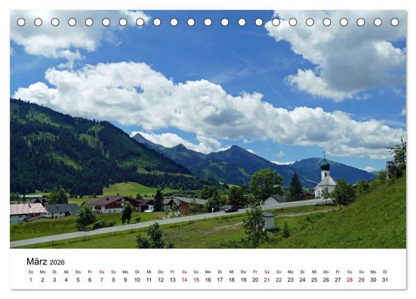 Produktbild: Wundersch&ouml;ne Landschaften in den Alpen (Tischkalender 2026 DIN A5 quer), CALVENDO Monatskalender