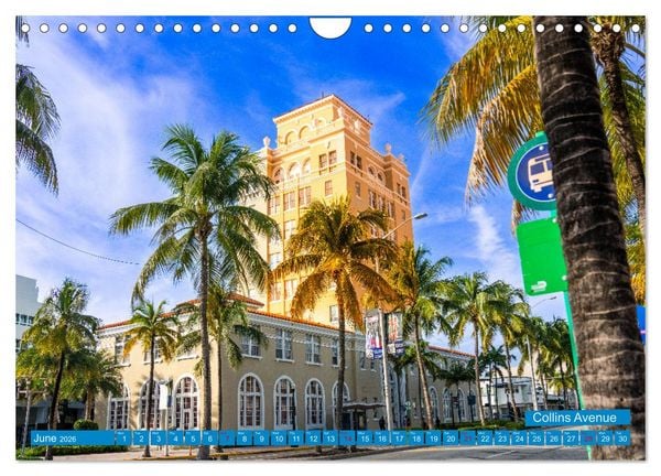 Produktbild: Colorful Miami (Wall Calendar 2026 DIN A4 landscape), CALVENDO 12 Month Wall Calendar