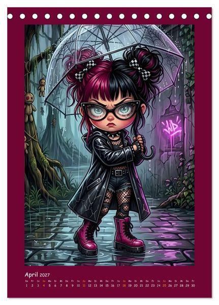 Produktbild: Fabulous Dolls - Gothic-G&ouml;res Abenteuer (Tischkalender 2027 DIN A5 hoch), CALVENDO Monatskalender