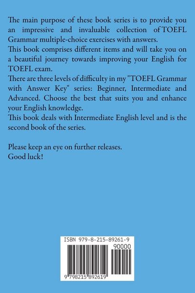 Produktbild: TOEFL Grammar With Answer Key Part II