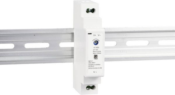 Produktbild: TRU COMPONENTS TC-10580800 Hutschienen-Netzteil (DIN-Rail) 12 V/DC 1.25 A 15 W Anzahl Ausg&auml;nge:1 x Inhalt 1 St.