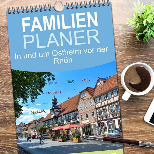 Produktbild: Familienplaner 2026 - In und um Ostheim vor der Rh&ouml;n mit 5 Spalten (Wandkalender, 21 x 45 cm) CALVENDO
