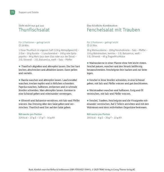 Produktbild: K&ouml;stlich essen Reflux und Sodbrennen