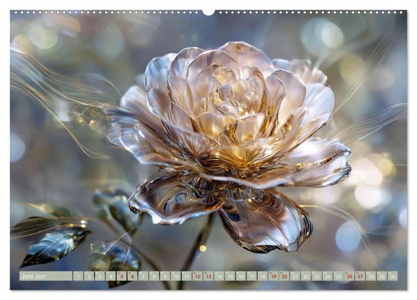 Produktbild: Luminous Garden. Wo Biologie und KI verschmelzen (hochwertiger Premium Wandkalender 2027 DIN A2 quer), Kunstdruck in Hochglanz