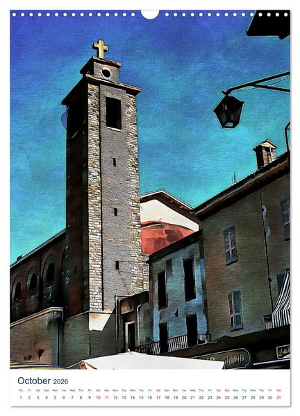 Produktbild: Umbrian Bell Towers (Wall Calendar 2026 DIN A3 portrait), CALVENDO 12 Month Wall Calendar