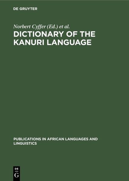 Produktbild: Dictionary of the Kanuri Language