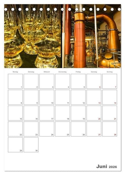 Produktbild: Schottland Impressionen - Schl&ouml;sser und Whisky (Tischkalender 2026 DIN A5 hoch), CALVENDO Monatskalender