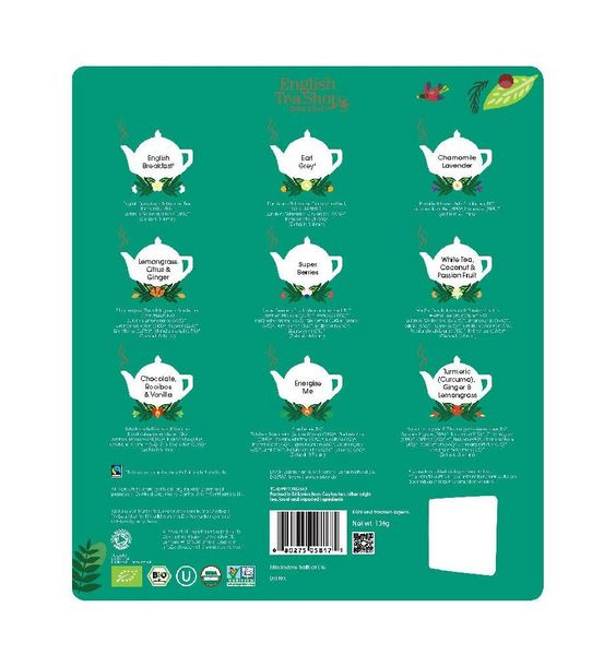 Produktbild: BIO Tee Kollektion "Ultimate Tea Collection" in edler Geschenk Metalldose, 72 Teebeutel