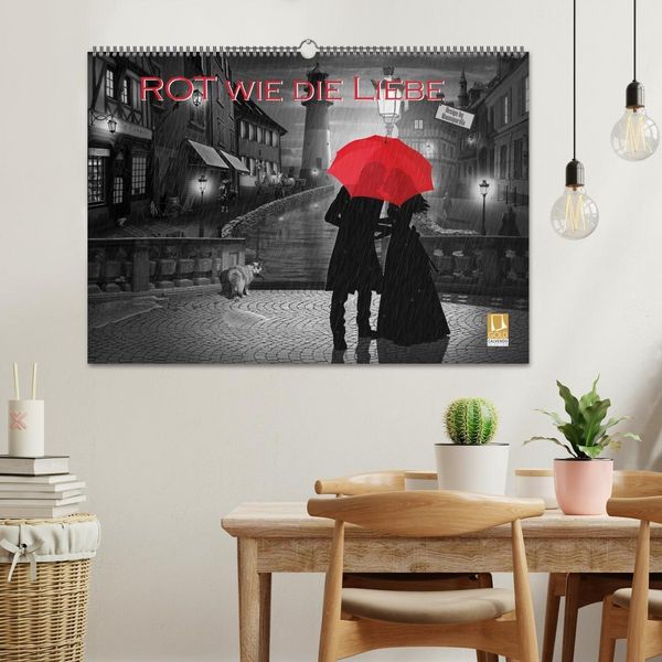 Produktbild: Rot wie die Liebe by Mausopardia (Wandkalender 2026 DIN A2 quer), CALVENDO Monatskalender