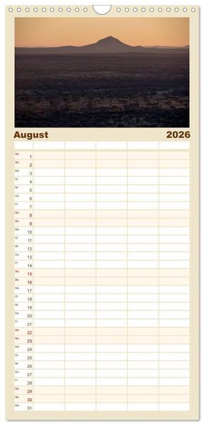 Produktbild: Familienplaner 2026 - Namibia - Sehnsucht der Ferne mit 5 Spalten (Wandkalender, 21 x 45 cm) CALVENDO