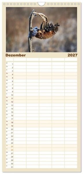 Produktbild: Familienplaner 2027 - Verbl&uuml;hte Sch&ouml;nheiten mit 5 Spalten (Wandkalender, 21 x 45 cm) CALVENDO