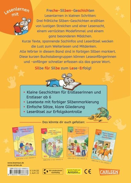 LESEMAUS zum Lesenlernen Sammelbände: Freche Silben-Geschichten