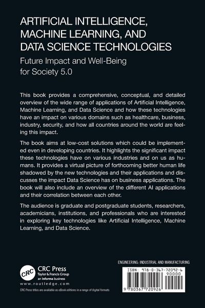Produktbild: Artificial Intelligence, Machine Learning, and Data Science Technologies