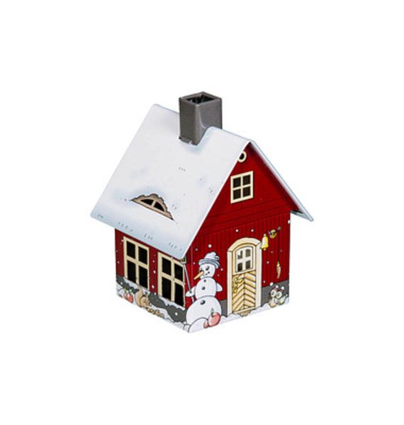Metall Räucherhaus Wintermotiv