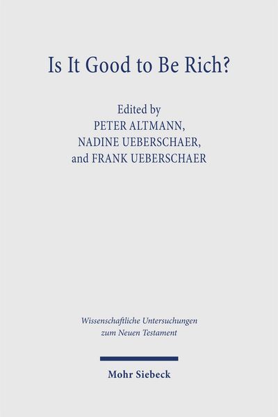 Produktbild: Is It Good to Be Rich?