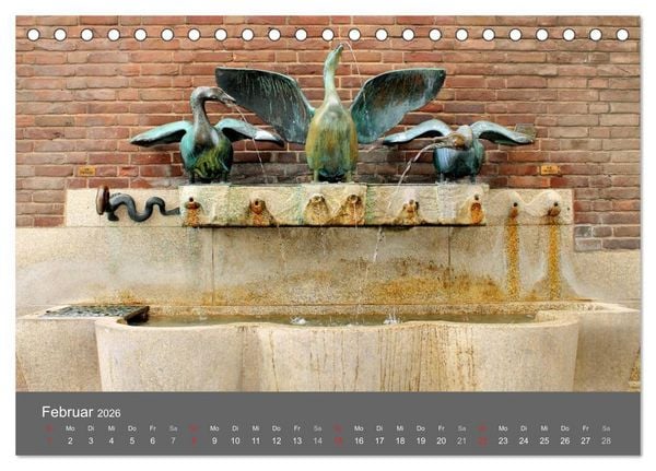 Produktbild: Grosse Brunnen und Wasserspiele in D&uuml;sseldorf (Tischkalender 2026 DIN A5 quer), CALVENDO Monatskalender