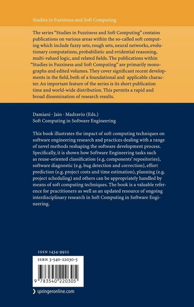 Produktbild: Soft Computing in Software Engineering