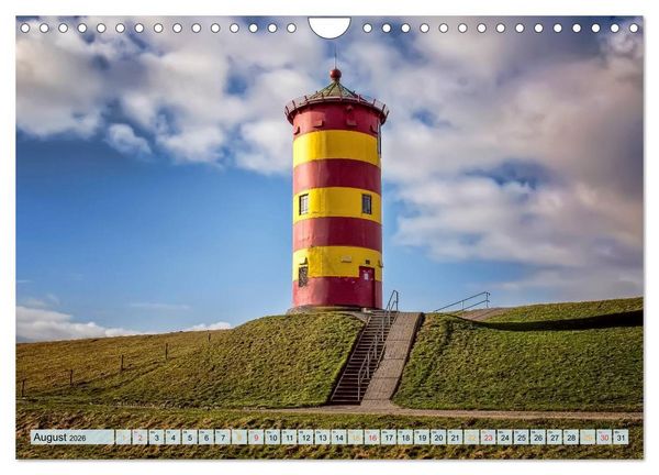 Produktbild: Leuchtt&uuml;rme - maritime Wegweiser in Deutschland (Wandkalender 2026 DIN A4 quer), CALVENDO Monatskalender