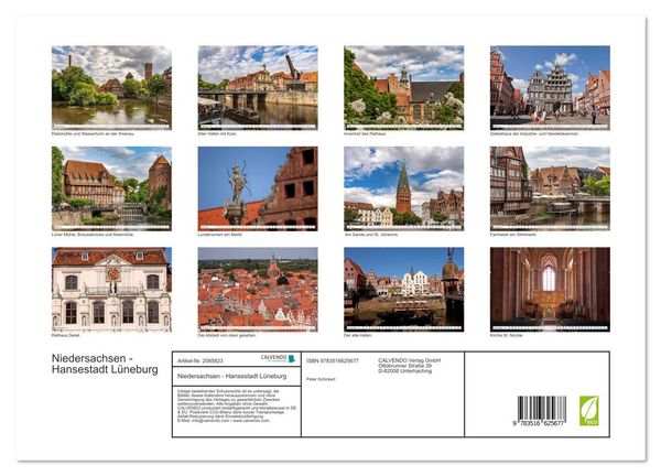 Produktbild: Niedersachsen - Hansestadt L&uuml;neburg (Wandkalender 2026 DIN A3 quer), CALVENDO Monatskalender
