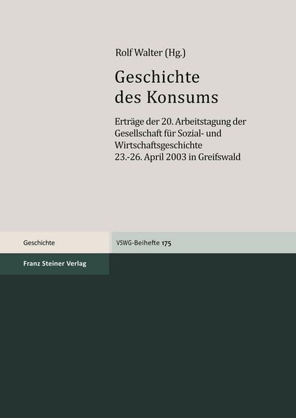 Produktbild: Geschichte des Konsums