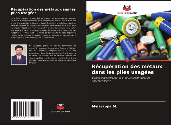 Produktbild: R&eacute;cup&eacute;ration des m&eacute;taux dans les piles usag&eacute;es