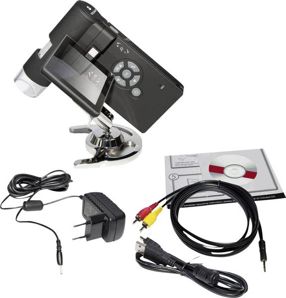 Produktbild: TOOLCRAFT USB Mikroskop mit Monitor 5 Megapixel Digitale Vergr&ouml;&szlig;erung (max.): 500 x