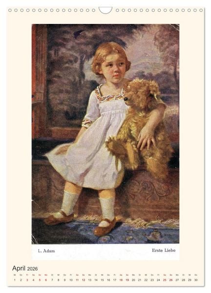 Produktbild: Erste Liebe - Teddyb&auml;ren auf alten Ansichtskarten (Wandkalender 2026 DIN A3 hoch), CALVENDO Monatskalender
