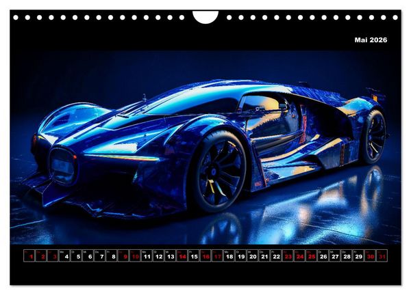Produktbild: Surreale Cyber Cars (Wandkalender 2026 DIN A4 quer), CALVENDO Monatskalender