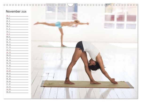 Produktbild: Yoga-&Uuml;bungen. Geschmeidig werden und bleiben! (Wandkalender 2026 DIN A3 quer), CALVENDO Monatskalender