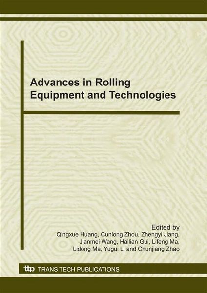 Produktbild: Advances in Rolling Equipment and Technologies