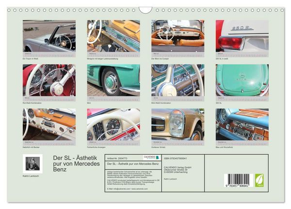 Produktbild: Der SL - &Auml;sthetik pur von Mercedes Benz (Wandkalender 2026 DIN A3 quer), CALVENDO Monatskalender