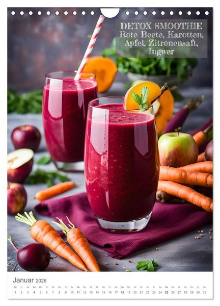Produktbild: Vitamine im Glas - Gesunde Smoothie Kreationen (Wandkalender 2026 DIN A4 hoch), CALVENDO Monatskalender