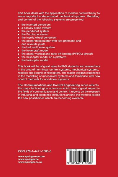 Produktbild: Non-linear Control for Underactuated Mechanical Systems