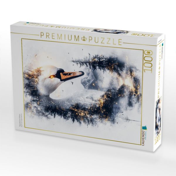 Produktbild: CALVENDO Puzzle Majest&auml;tischer Schwan | 1000 Teile Lege-Gr&ouml;&szlig;e 64x48cm Foto-Puzzle f&uuml;r gl&uuml;ckliche Stunden