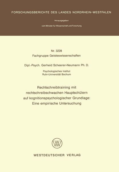 Produktbild: Rechtschreibtraining mit rechtschreibschwachen Hauptsch&uuml;lern auf kognitionspsychologischer Grundlage: Eine empirische Untersuchung