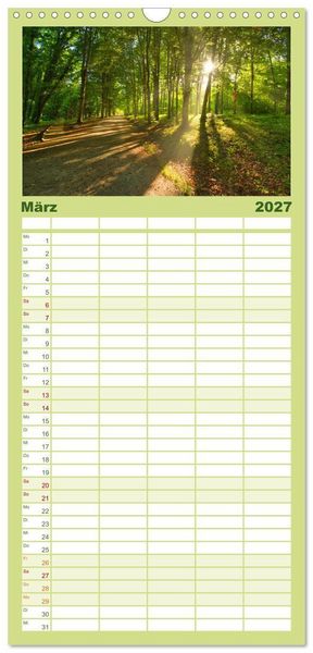 Produktbild: Familienplaner 2027 - Frankreichs Natursch&ouml;nheiten mit 5 Spalten (Wandkalender, 21 x 45 cm) CALVENDO